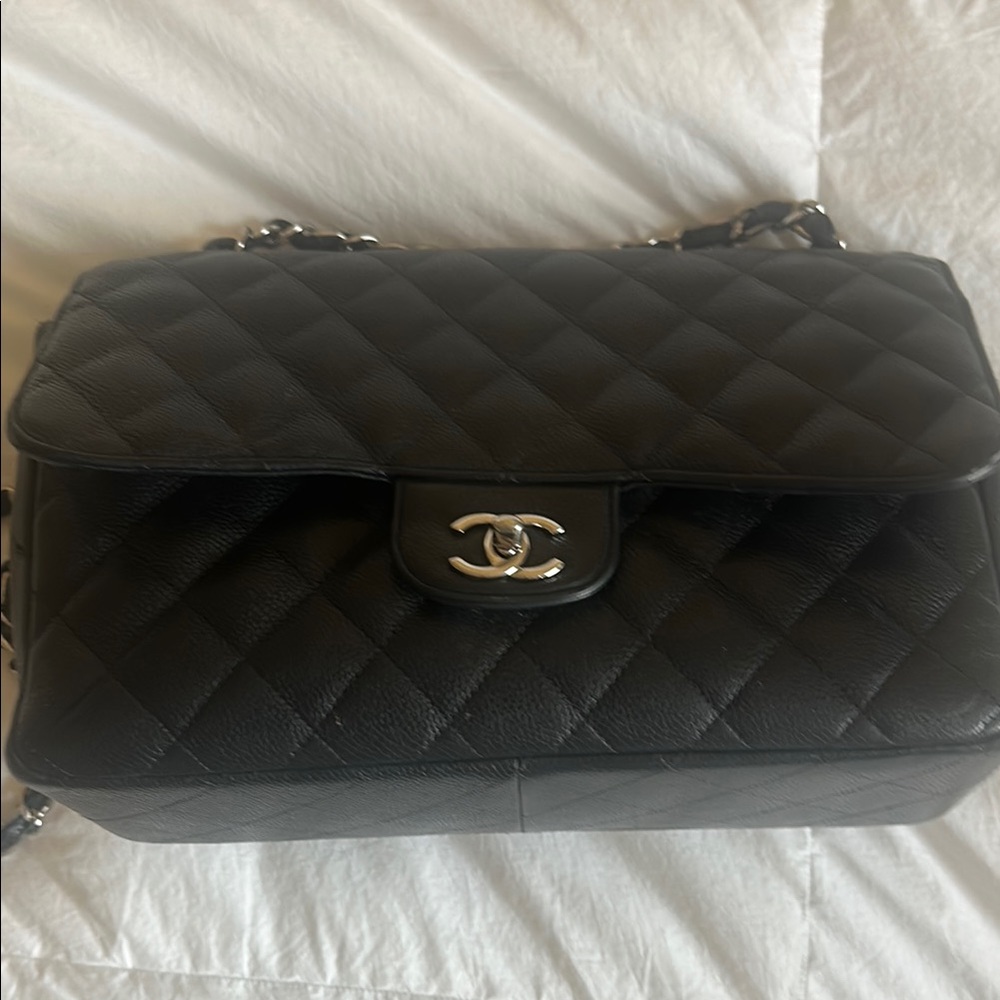 Chanel Jumbo, Black Caviar, Silver Hardware